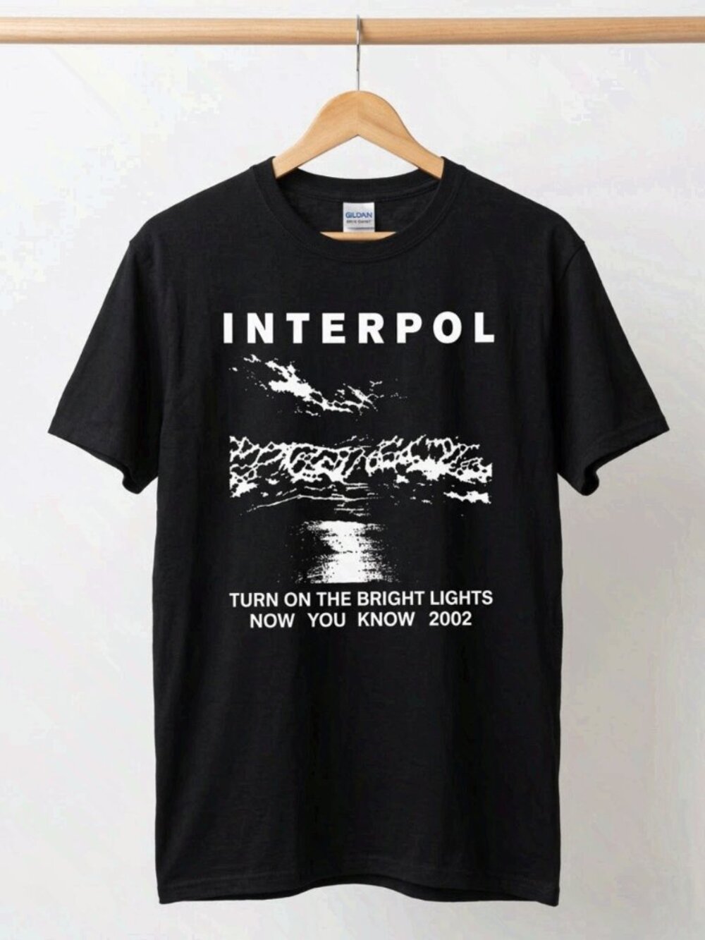 Interpol North American Tour 2026 Distorted Logo Graphic Reprint T-Shirt